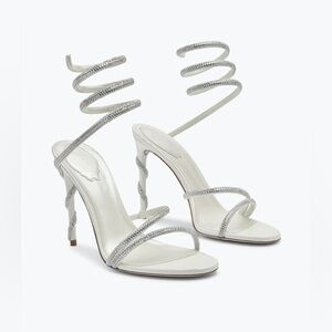 Rene Caovilla 
MARGOT CRYSTAL IVORY SANDAL 105 MM